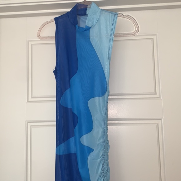 Blue mesh dress - Picture 4 of 6